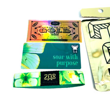 ZOX *SOAR WITH PURPOSE* GOLD #0044 Single med NIP Wristband w/Card BUTTERFLY picture