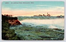 c1915~St. Anthony Falls~Mississippi River~Minneapolis Minnesota MN~Postcard picture