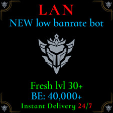 LAN Unranked LoL Fresh Acc League of Legends lvl 30 Smurf 40k+ BE Safe Stock picture