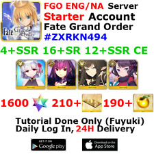 [ENG/NA][INST] FGO / Fate Grand Order Starter Account 4+SSR 210+Tix 1640+SQ #ZXR picture