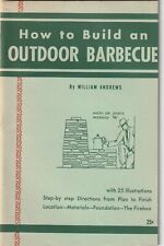 Vintage How To Build an Outdoor Barbecue Book 1950's USA National Research IL picture