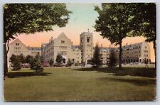 Hand-Colored~Notre Dame Indiana~Saint Marys College Exterior View~Vintage PC picture
