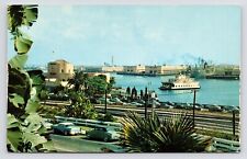 c1950s Ferry Terminal Building Harbor Boats Vtg San Pedro California CA Postcard picture