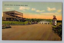 Old Orchard Beach Maine ME Kite Race Track Vintage Linen Postcard 1930-45 picture