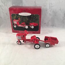 Hallmark Keepsake Ornament 1955 Murray Tractor and Trailer 1998 Set of 2  picture