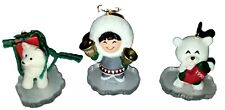 Frosty Friends Wreath Ornaments.  1990.  Hallmark Ornaments.  3 Count picture