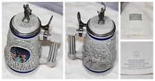 VINTAGE Avon Beer Stein America The Beautiful Statue of Liberty Pewter Top picture