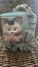 Vintage 1950s Cat Cookie Jar MADE IN USA Kitschy Cottage Kitty picture