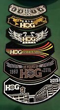 Vintage Harley Davidson Owners Group Lot - HOG - 6 Patches 2014-2019 W 2 Pins picture