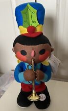 NWT African American Toy Soldier Battery Musical Motion Animated Trumpet Player picture