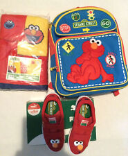 Puma Sesame Street Elmo Gift Set Backpack Towels Sneakers Size 2C Toddler Boys picture