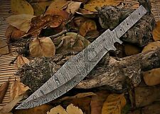 HUNTEX Custom Hand-Forged Damascus 560 mm Rat-Tail DIY Blank Blade Bowie Knife picture
