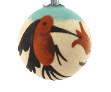Christmas Ornament Native American SAND PAINTING Hummingbird & Turtle Ball picture