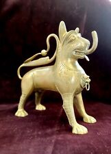 Vintage Erhard & Sons Brass Lion Aquamanile Table Lighter Germany picture