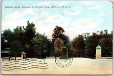 VINTAGE POSTCARD MALBONE STREET ENTRANCE TO PROSPECT PARK BROOKLY N.Y. 1908 picture