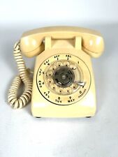 Vintage Cream/Yellow Rotary Dial Desktop Telephone Phone Western Electric picture