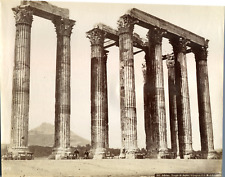 Bonfils. Greece, Athens, Temple of Jupiter Olympian Vintage Albumen Print. Feli picture
