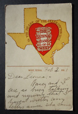 advertising The National Bank of West, Texas, pmk 1911 message postcard picture