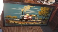 Mid Century  STEAMBOAT ASHBROOK STUDIO WALL ART  PAINTING LIGHTED picture