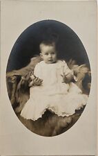 RPPC Baby Elizabeth Shupe Nellie Antique Real Photo Postcard c1910 picture