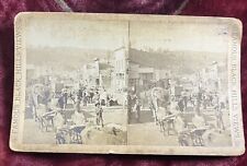DEADWOOD BLACK HILLS VIEWS STEREOVIEW PHOTO BULL OUTFIT 1887 picture