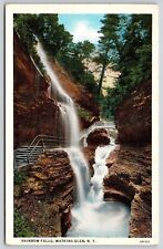 Watkins Glen New York Rainbow Falls Scenic Natural Landmark WB UNP Postcard picture