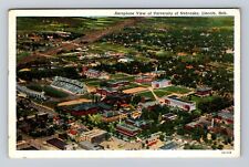 Lincoln NE-Nebraska, Aerial Of University Area, Antique, Vintage c1941 Postcard picture