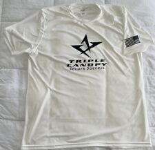 Triple Canopy Military Contractor S/S White Polyester T-Shirt X-Large New picture