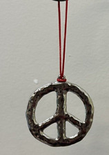 Vintage Arthur Court Peace Symbol Ornament Necklace with Silver Chain NEW picture