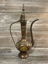 Etched Brass Teapot or Coffee Pot picture