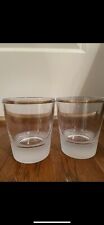 2 Vera Wang Wedgwood Illusion Double Old Fashioned Glasses Heavy Cocktail Glass picture