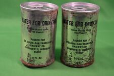 2 Vintage Railroad Water Cans,Steel,Railway Drinking,Rusty Estate Find,RW1 picture