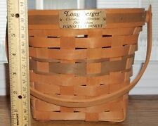 LONGABERGER 1988 Christmas Collection Poinsettia Basket w/Green Weave & Handle picture
