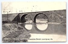 Postcard Pennsylvania Railroad Train Bridge Crossing Loyalhanna Creek Latrobe PA picture