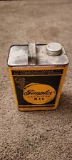 OLD VINTAGE FULL ONE GALLON SIMPLEX PROJECTOR OIL CAN PAPER LABEL RARE picture