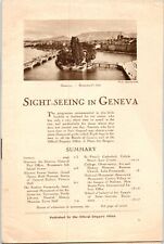 1920s Sight-seeing in Geneva flyer Switzerland picture