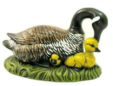 Ceramic Canadian Goose Figurine Signed Atlantic Mold Hand Painted SMALL Vtg #436 picture