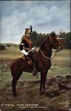 Tuck Fifth Royal Irish Lancers Soldier on Horse c1910 Vintage Postcard picture
