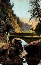Watkins Glen, NY Upper Entrance Tunnel 1924 Antique Postcard J635 picture