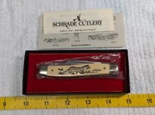 Vintage SCHRADE USA SC505 SCRIMSHAW 1985 -  LONG TAILED WEASEL  MIB picture