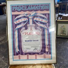 1982 Krewe of Rex Mardi Gras Proclamation New Orleans - 23.5 x 17.5” picture