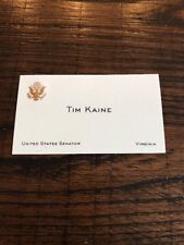 Official US Senate Business Card- TIM KAINE VIRGINIA SENATOR picture