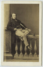 1860-70 Disderi CDV. Casual Man Smoking a Long Pipe. picture