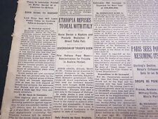 1935 MARCH 31 NEW YORK TIMES - ETHIOPIA REFUSES TO DEAL WITH ITALY - NT 4917 picture