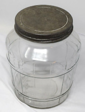 Vtg Owens Illinois Gass Jar, Lid, 7 Diamond O-I 6, Mold #11, Alton, Illinois picture