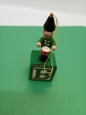 vintage wooden toy soldier on baby block xmas ornament picture