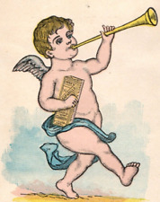 1870s-80s Hood's Sarsaparilla Quack Medicine Cupid Long Trumpet P146 picture