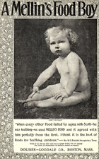 1896 MELLIN'S BABY FOOD BOSTON MASS A MELLIN'S FOOD BOY ADVERTISEMENT Z700 picture