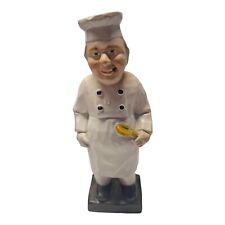 VINTAGE DECORAMA SMOKING CHEF ENESCO CHALKWARE FIGURE WITHOUT CIGARETTES 6” C1 picture