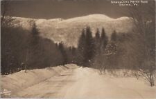 Smugglers Notch Road Stowe Vermont Snow Scene Mt.Mansfield 1941 RPPC Postcard picture